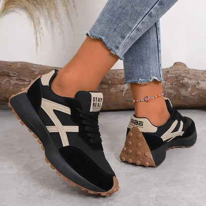 Women's Orthopedic Sneakers Panel Upper Lace-Up Low-Cut Design 5