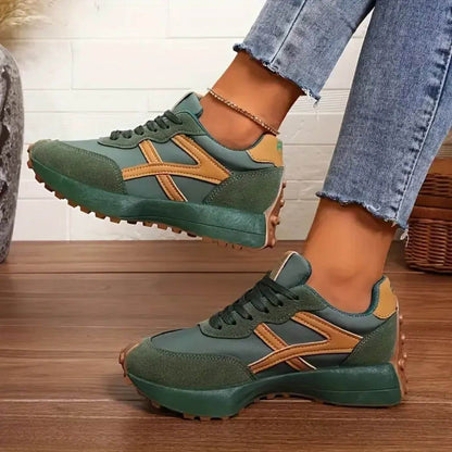 Women's Orthopedic Sneakers Panel Upper Lace-Up Low-Cut Design 4