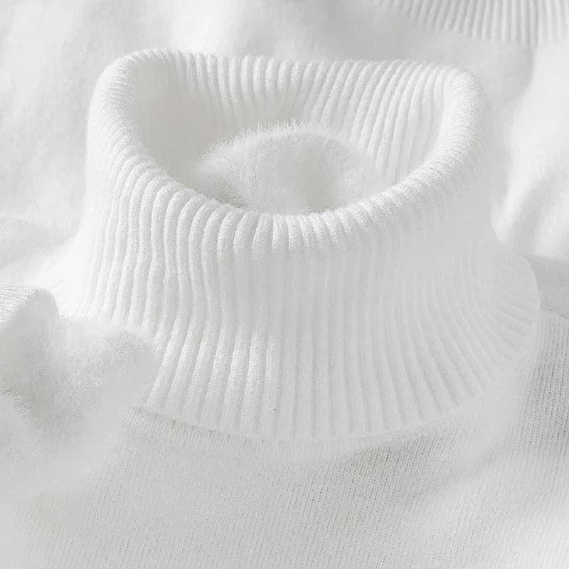 Merino Wool Turtleneck Sweater — Ribbed Collar & Slim Fit 4