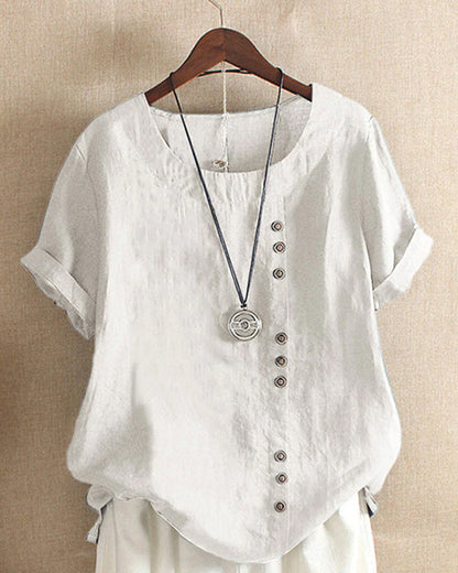 Summer Breeze | Women's Blouse with Button Detail | Lightweight Comfort for Effortless Summer Style