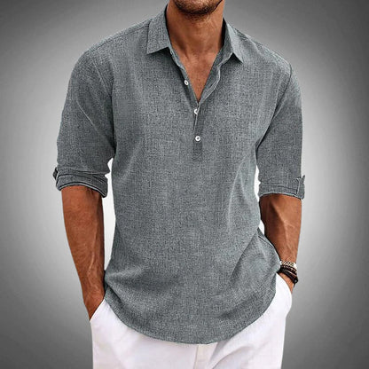 Sunshine Harbor | Men's Casual Shirt with Classic Lapel Collar | Relaxed Fit for Effortless Style
