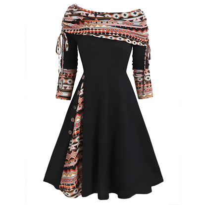 Women's Off-Shoulder Midi Dress — Flowy Fall & Winter Style 10