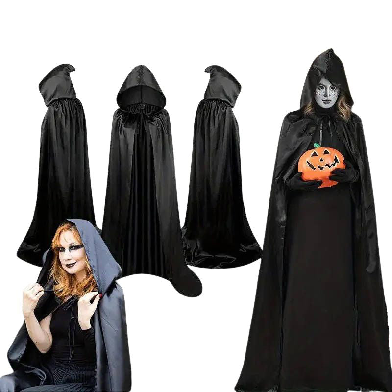 Hooded Halloween Cape Costume — Spooky Adjustable Hood 1
