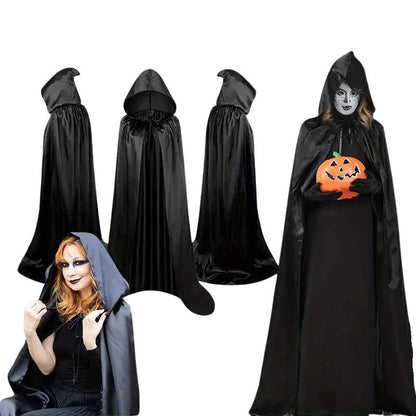 Hooded Halloween Cape Costume — Spooky Adjustable Hood 1
