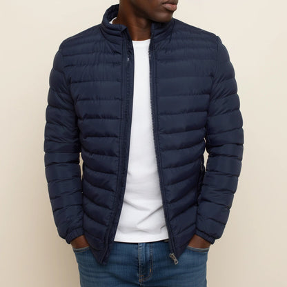 Urban Style | Men's Lightweight Puffer Jacket with Zip-Up Closure | Modern Slim Fit for All-Season Versatility