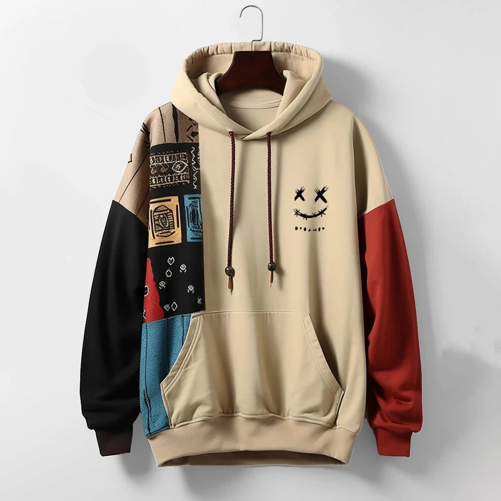 Vibrant Contrast Hoodie with Adjustable Drawstrings | Stylish Comfort for Everyday Wear