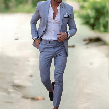 Viktor | Men's Linen Suit Set with Tailored Fit | Stylish Jacket & Pants for Professional Elegance
