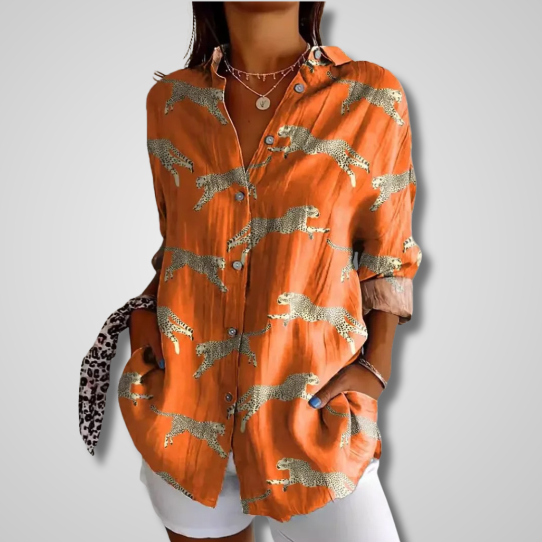 Vintage Charm | Women's Shirt with Lightweight Fabric & Relaxed Fit | Effortless Style for Warm Days