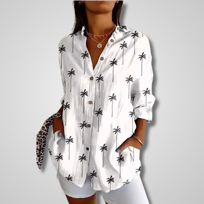 Vintage Charm | Women's Shirt with Lightweight Fabric & Relaxed Fit | Effortless Style for Warm Days