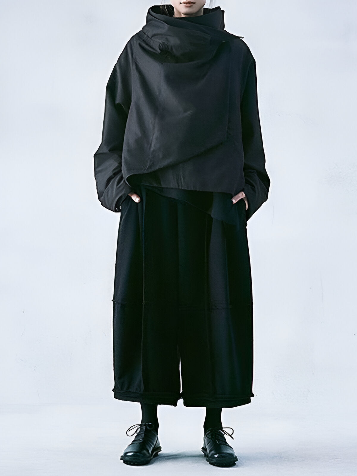 Women's Minimalist Stand-Collar Long Coat — Elegant Outerwear 3
