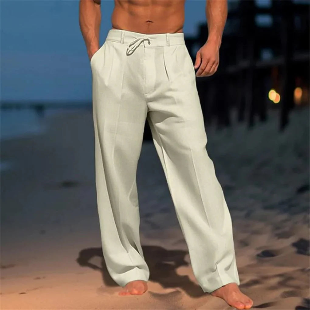 Wagner Mode | Men's Linen Trousers with Breathable Fabric | Stylish Fit for Summer Comfort