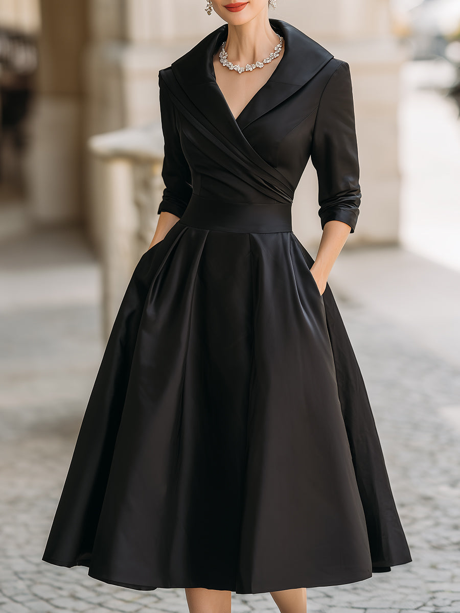 Reece™ Elegant Midi Dress — Flattering Satin-Finish Silhouette 5