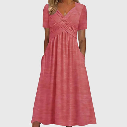 Viola Midi Dress with Tummy Control — A-Line Flattering Fit 3