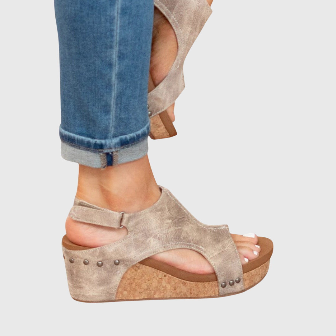 Adela Orthopedic Sandals — Cushioned Wedge with Adjustable Buckle 4