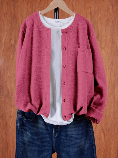Women's Relaxed Oversized Knit Cardigan — Open Front Sweater 10