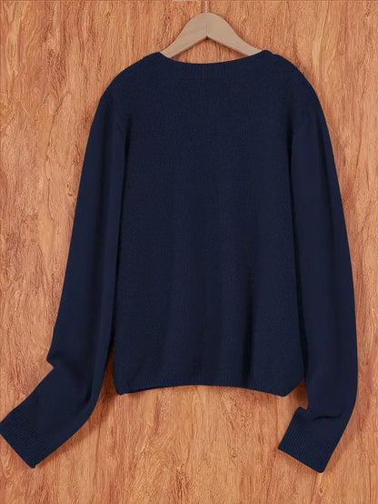 Women's Relaxed Oversized Knit Cardigan — Open Front Sweater 3