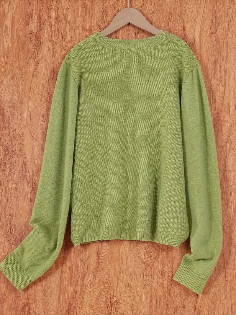 Women's Relaxed Oversized Knit Cardigan — Open Front Sweater 1