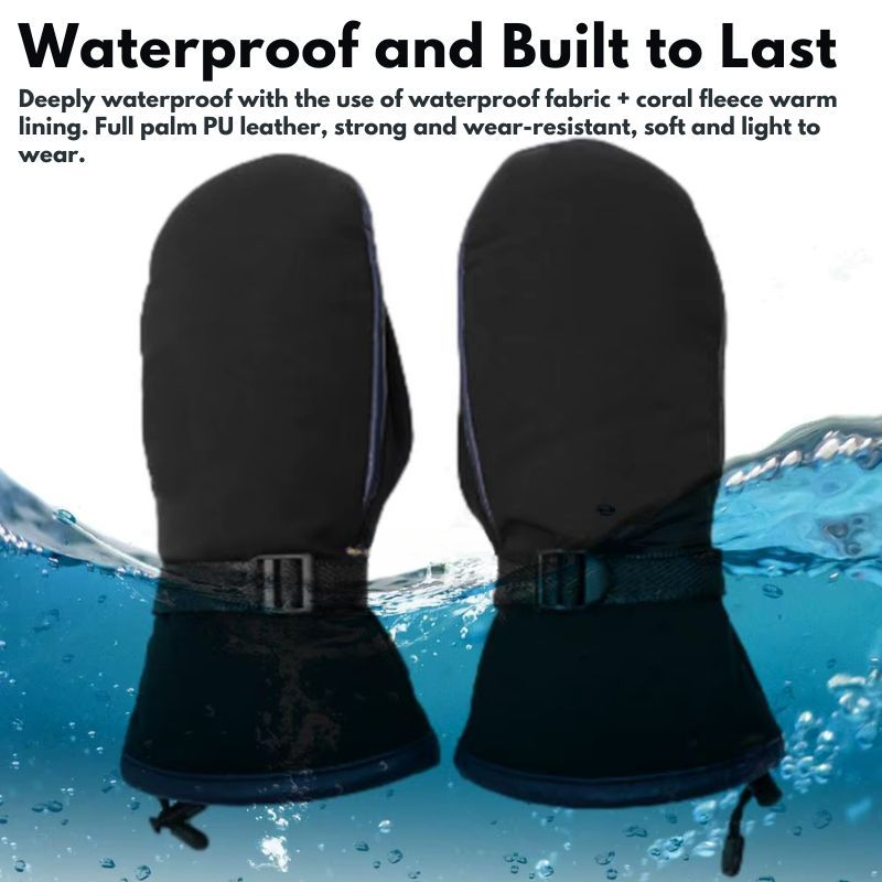 Dual-Sided Electric Heated Waterproof Mitten Gloves — USB 5