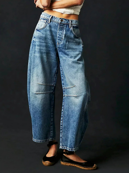 Women's Baggy Jeans — Relaxed Wide Leg Fit Multi Color 2