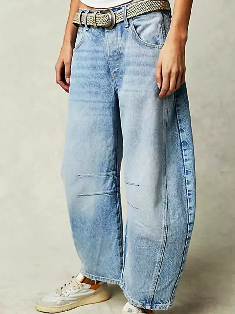 Women's Baggy Jeans — Relaxed Wide Leg Fit Multi Color 5