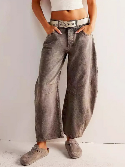 Women's Baggy Jeans — Relaxed Wide Leg Fit Multi Color 3
