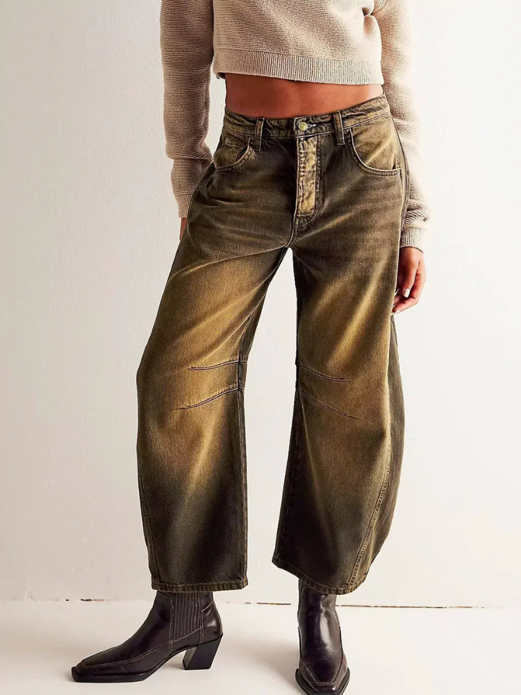 Women's Baggy Jeans — Relaxed Wide Leg Fit Multi Color 4