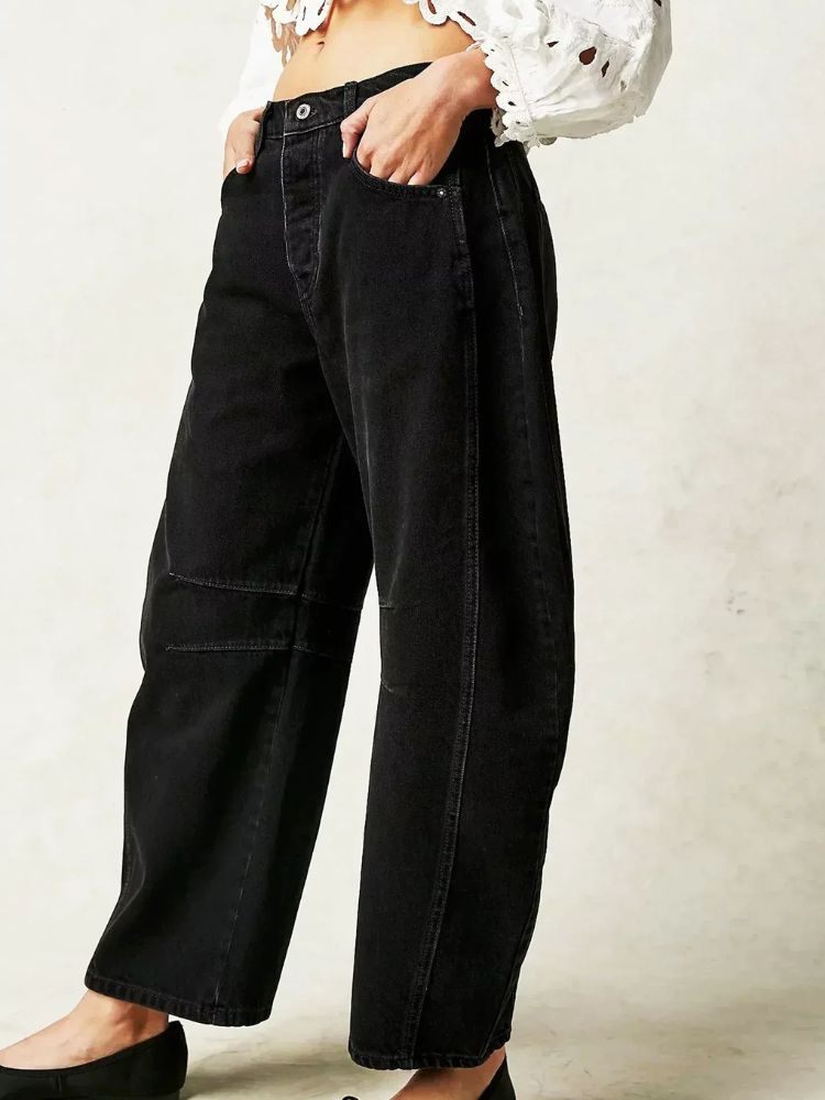 Women's Baggy Jeans — Relaxed Wide Leg Fit Multi Color 1