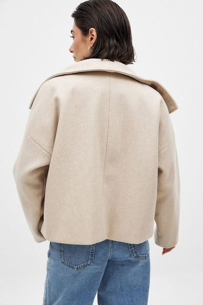 Women's Vintage Double-Breasted Short Coat — Classic Fit 4