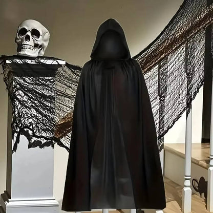 Hooded Halloween Cape Costume — Spooky Adjustable Hood 3