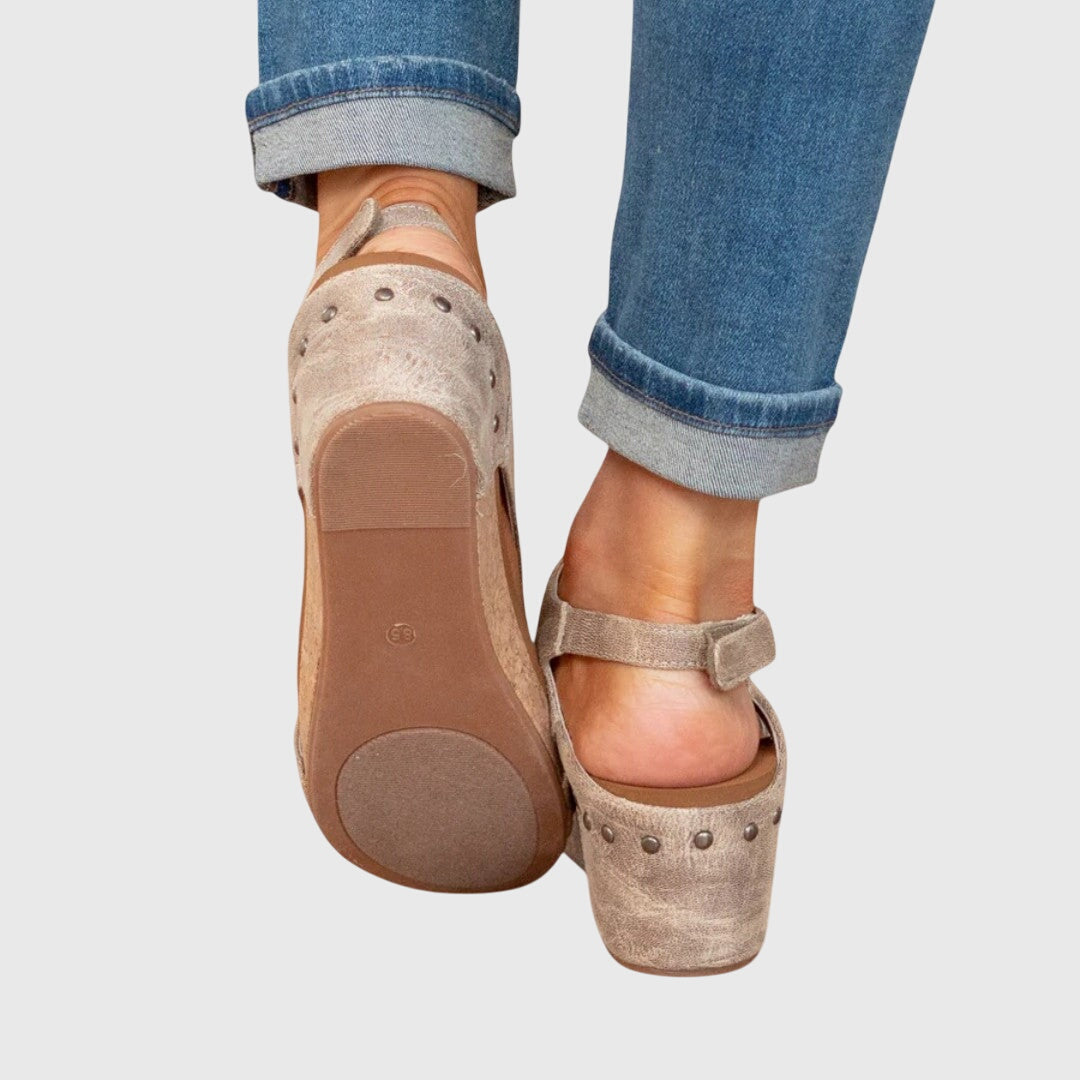 Adela Orthopedic Sandals — Cushioned Wedge with Adjustable Buckle 3