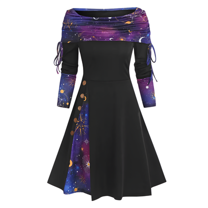 Women's Off-Shoulder Midi Dress — Flowy Fall & Winter Style 5