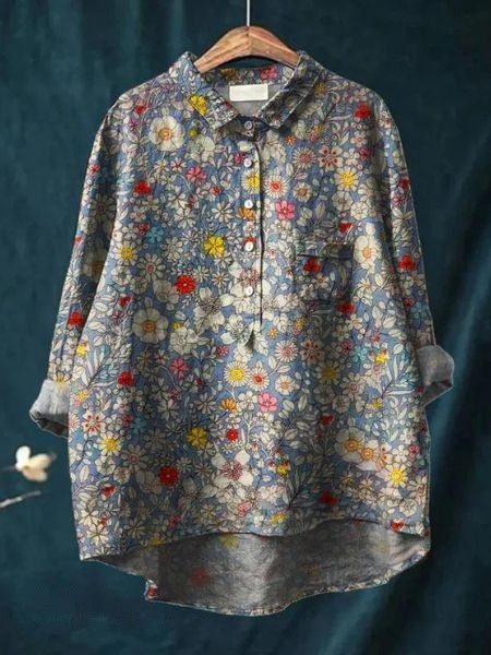 Monette Floral Blouse — Lightweight Feminine Everyday Top 4