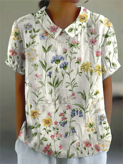 Floral Blouse for Women — Lightweight Relaxed Fit Summer Shirt 2