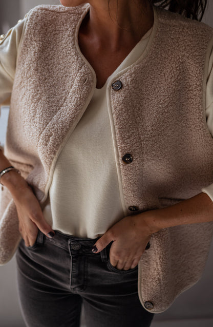 Women's Soft Fabric Vest — Relaxed Sleeveless Layering Gilet 3
