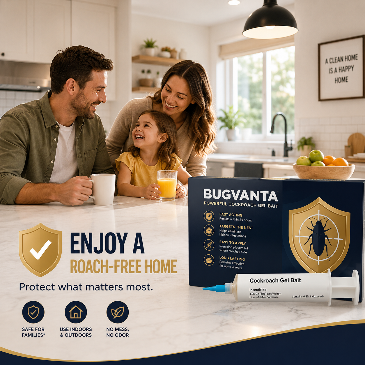 BUGVANTA Cockroach Gel Bait — Indoor Roach Control 6