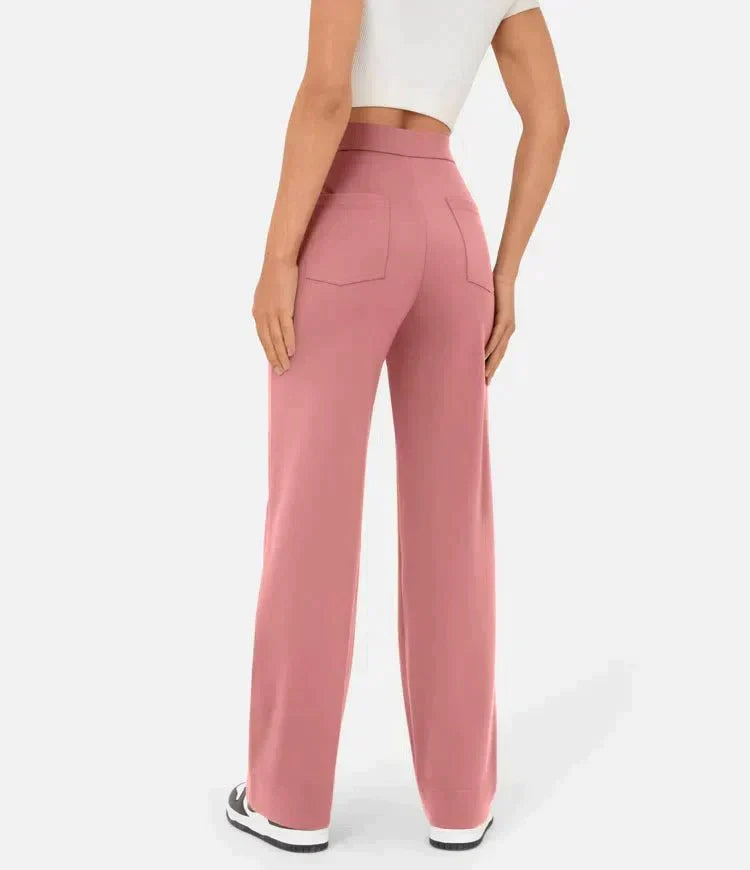 Women's High-Waist Straight-Leg Casual Pants — Stretch Fit 6