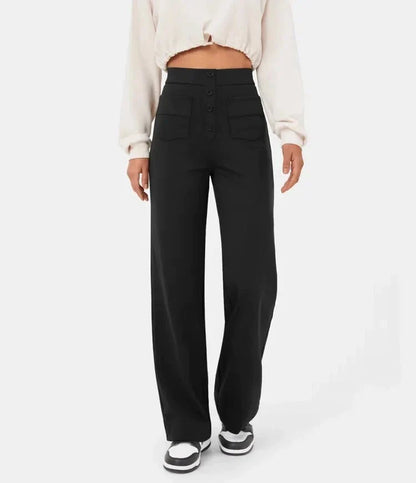 Women's High-Waist Straight-Leg Casual Pants — Stretch Fit 8