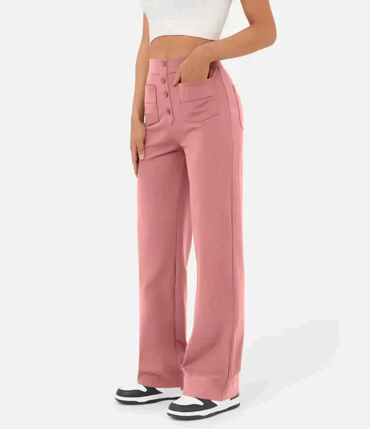 Women's High-Waist Straight-Leg Casual Pants — Stretch Fit 5
