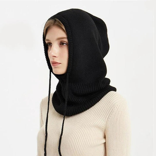 Cashmere-Blend Knit Beanie — Adjustable Drawstring Fit 1