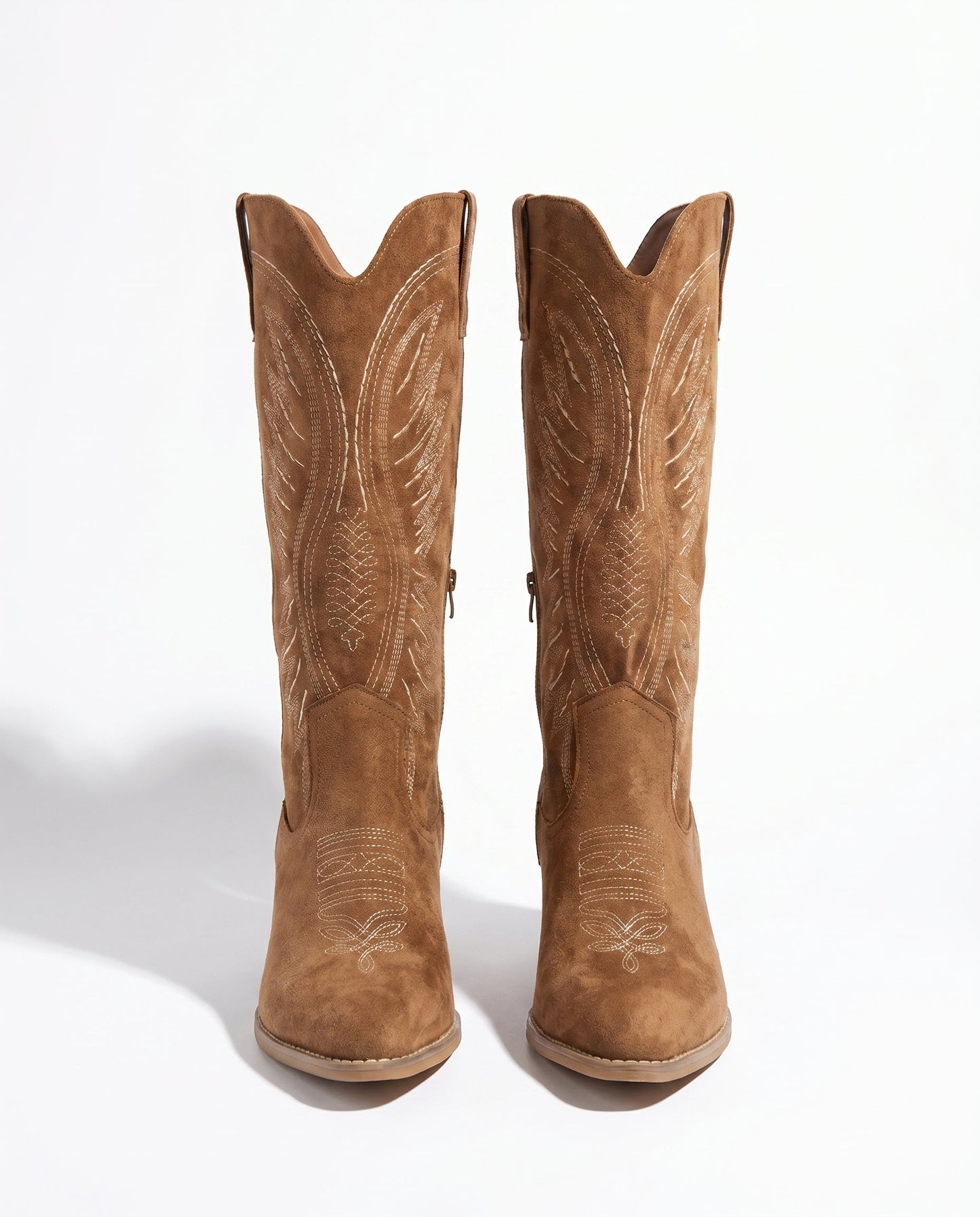 Women's Embroidered Suede Cowboy Boots — Knee-High Western Style 3