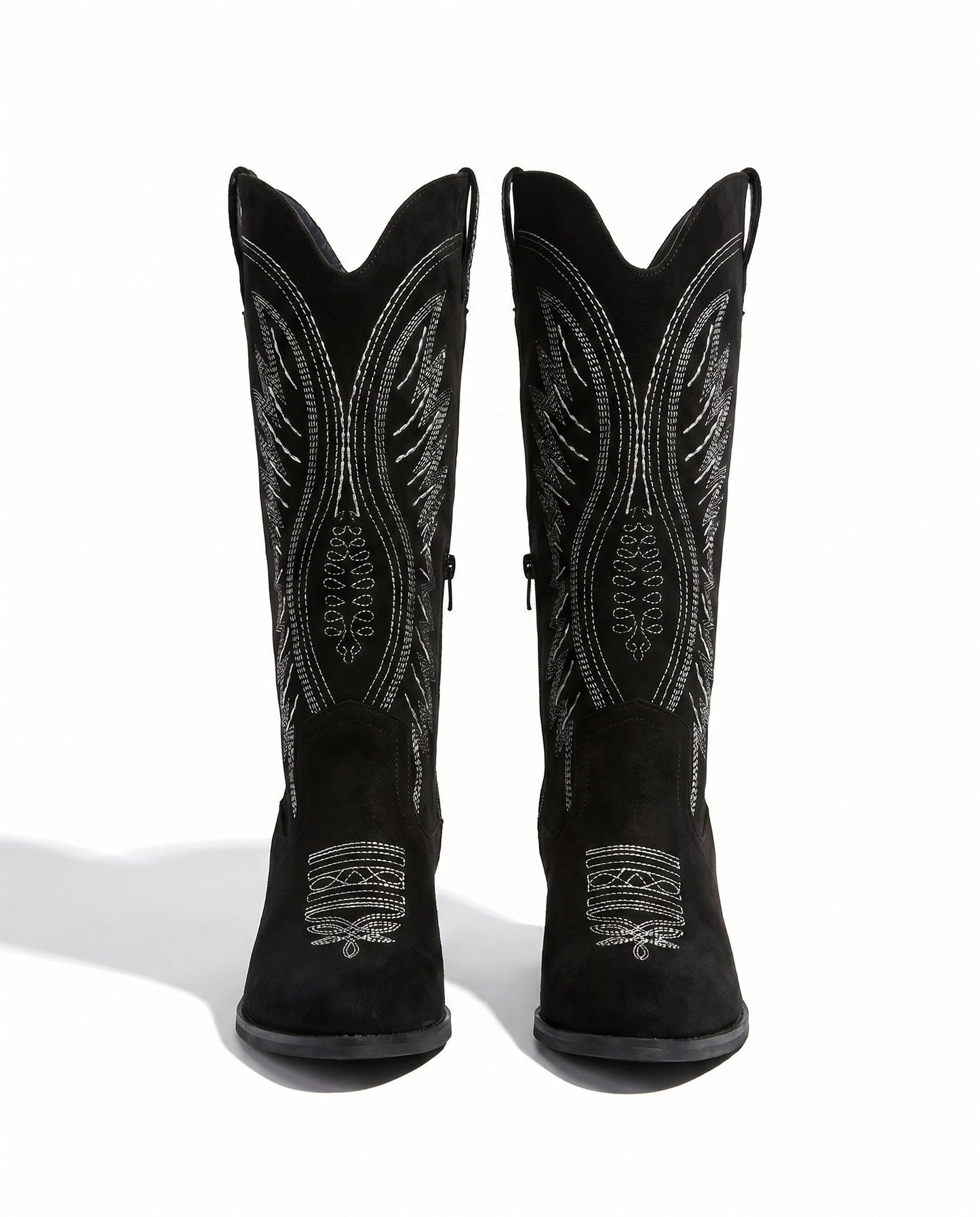 Women's Embroidered Suede Cowboy Boots — Knee-High Western Style 7
