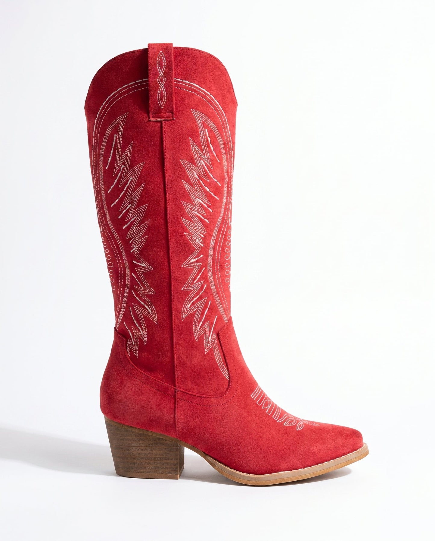Women's Embroidered Suede Cowboy Boots — Knee-High Western Style 13