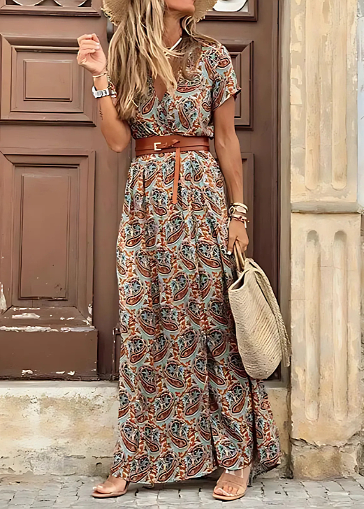 Justine™ Airy Boho Maxi Dress With Matching Belt 5