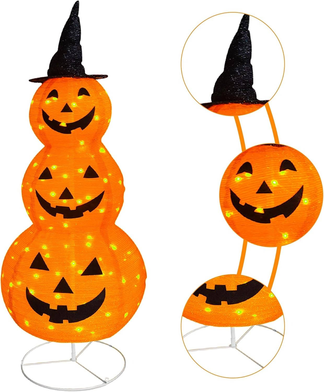 LED Halloween Pumpkin Decoration — 100 Lights & 8 Effects 6