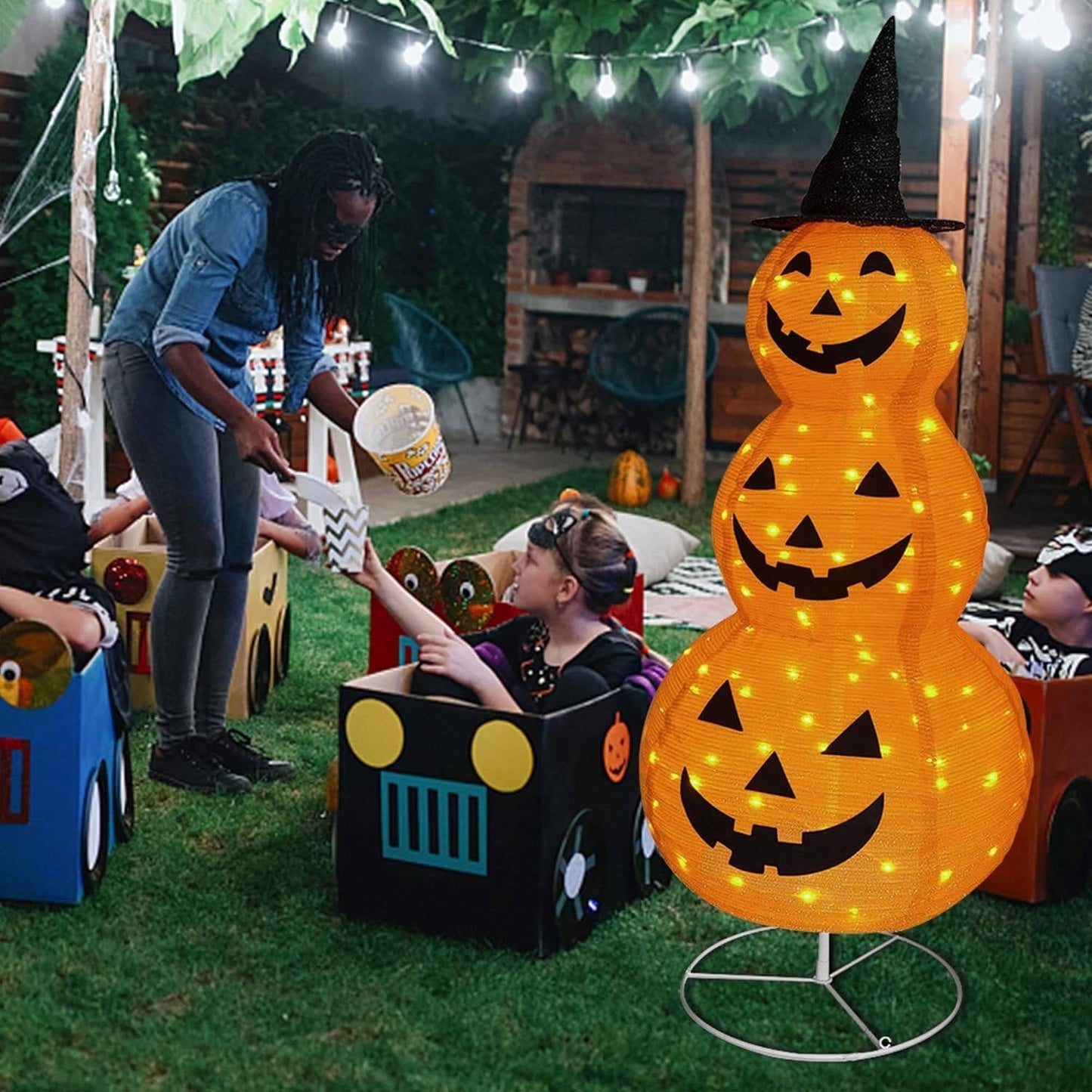 LED Halloween Pumpkin Decoration — 100 Lights & 8 Effects 3