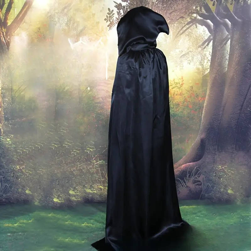 Hooded Halloween Cape Costume — Spooky Adjustable Hood 4