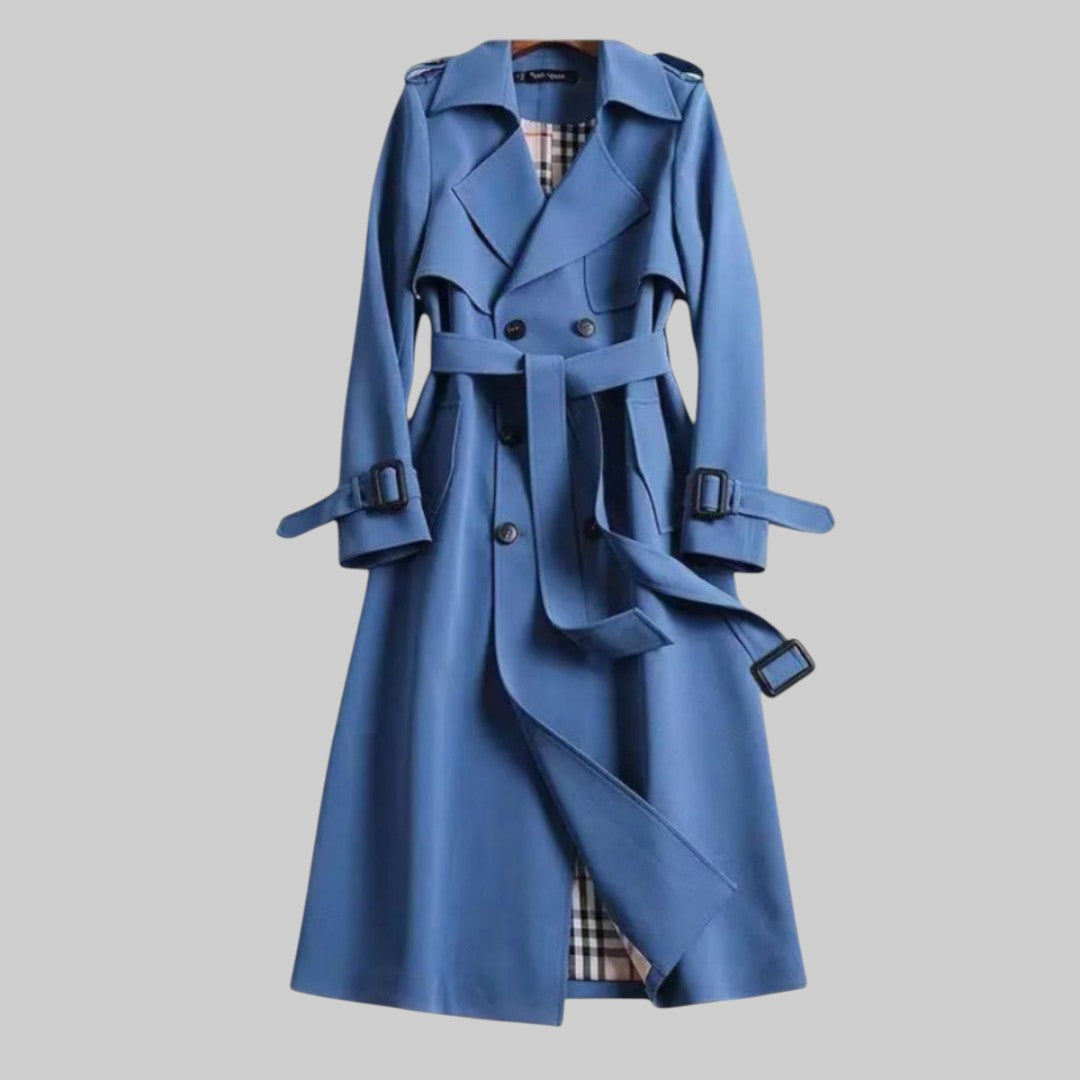 Women's Classic Belted Trench Coat — Tailored Silhouette 3