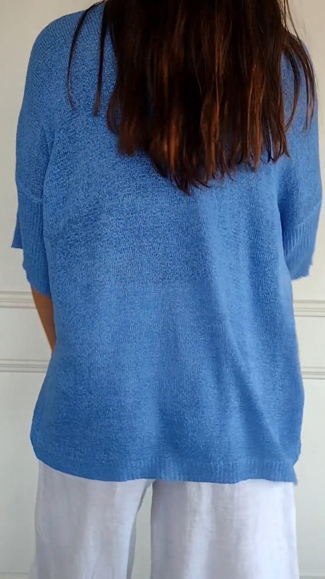 Women's V-Neck Knit Top — Slim Fit Lightweight Sweater 5