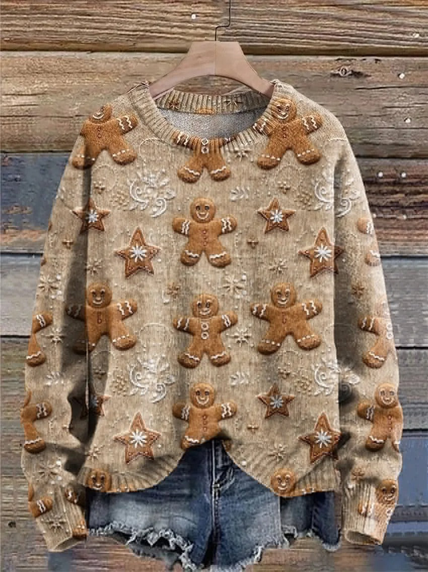 Women's Festive Holiday Knit Sweater — Snowflake Pullover 5