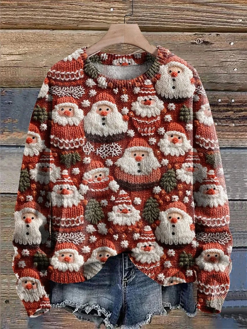 Women's Festive Holiday Knit Sweater — Snowflake Pullover 3